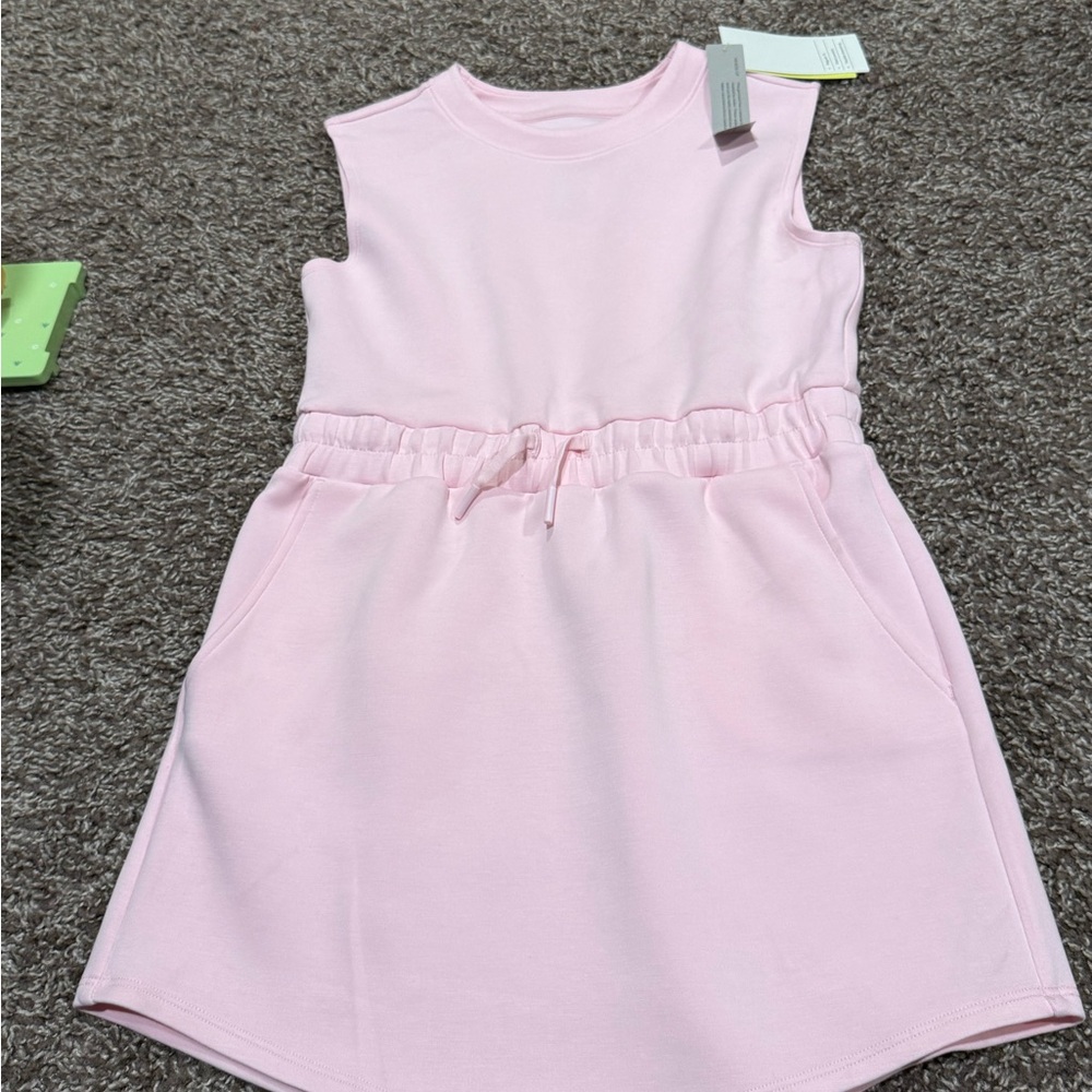 🌶️All in Motion Light Pink Sleeveless Kids Dress little dirty on arm see image